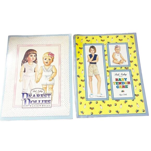 Lot of 2 Peck Aubry Paper Dolls Books Unpunched Dearest Dollies Baby Tender Care - Picture 12 of 16